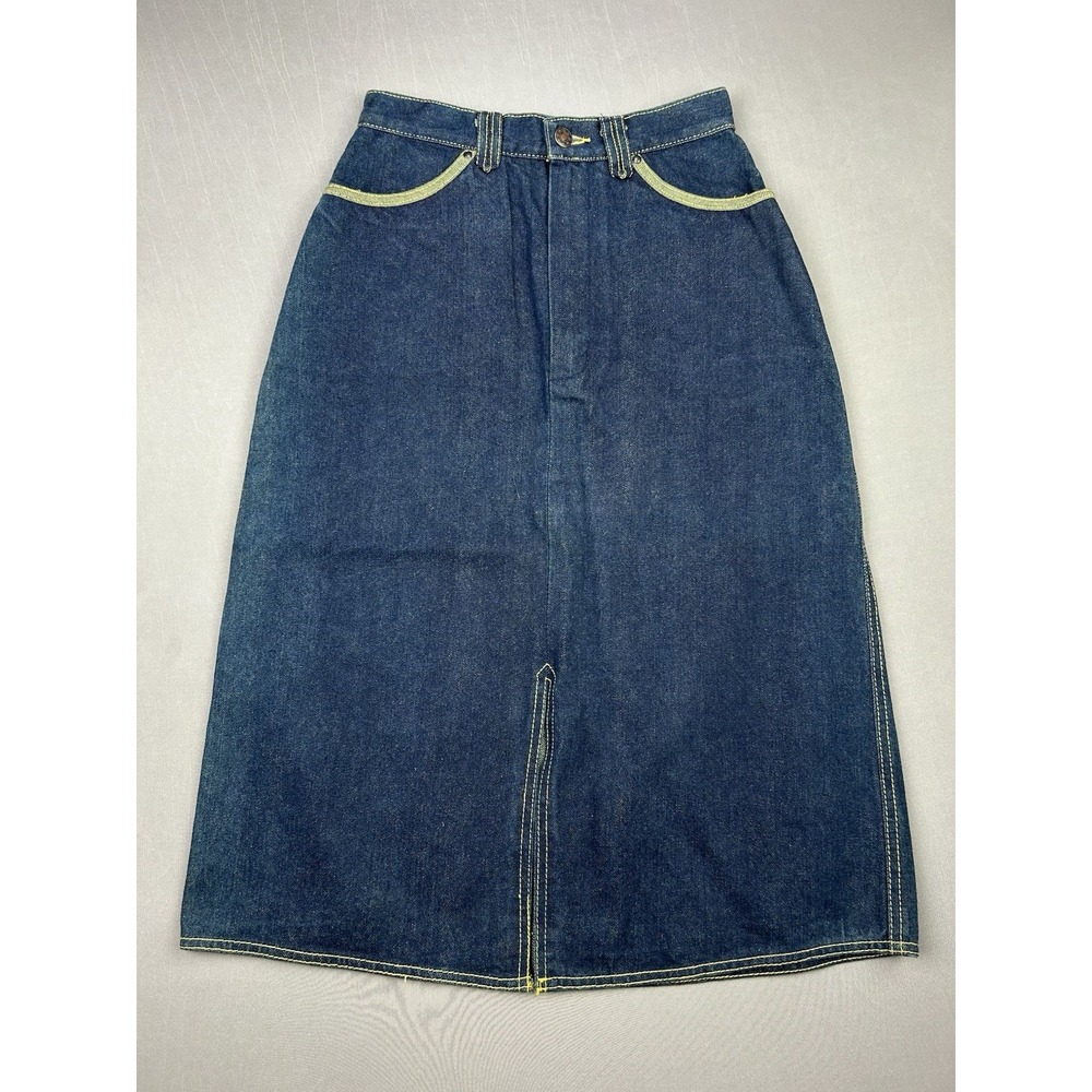 John Sullivan Women's 24 Waist Pioneer Wear Denim Vintage Skirt Cute‎ Pockets